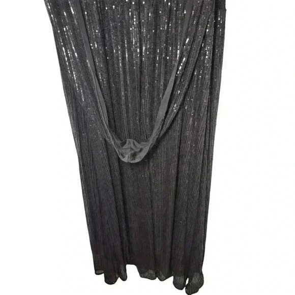 Women's Plus Size Double V-Neck Sequin Sleeveless Evening Dress 3X - Picture 9 of 16